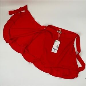 Show Me Your MuMu Red Ruffled Skirt